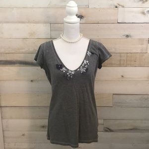 ⚜️ Hollister - Charcoal Grey T-Shirt Size M